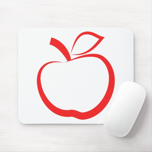 Tapis De Souris Apple rouge (Avec souris)