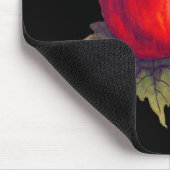 Tapis De Souris Apple rouge sur le noir (Coin)