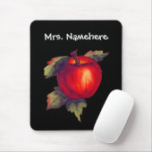 Tapis De Souris Apple rouge sur le noir (Avec souris)