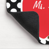 Tapis De Souris Apple sur les Pois noirs et blancs (Coin)