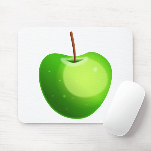 Tapis De Souris Apple vert (Avec souris)