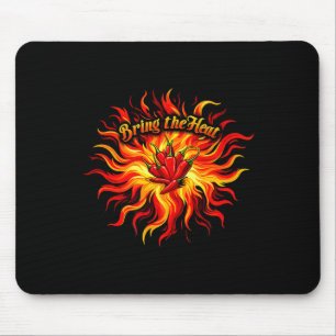 Tapis De Souris Apporter la chaleur piment chili flamme nourriture