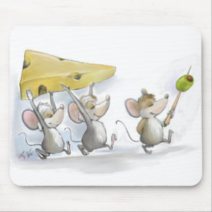 Tapis De Souris Apporter le fromage (avec des olives) Mousepad
