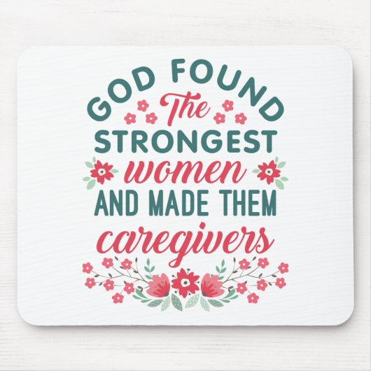 Tapis De Souris Appréciation du soignant Dieu a trouvé les femmes (Devant)