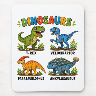 Tapis De Souris Apprentissage des espèces de dinosaures pour les e