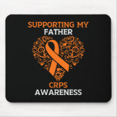 Tapis De Souris Appuyer mon père RSD FCRP Mois de sensibilisation  (Devant)