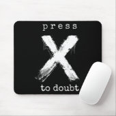 Tapis De Souris Appuyez sur X pour douter Mème (Avec souris)