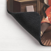 Tapis De Souris Après-midi cosy à la bibliothèque - Chat vintage l (Coin)