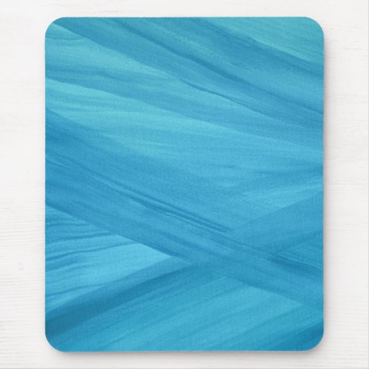 Tapis De Souris Aqua Blue Abstrait Lines Brushstrokies Motif (Devant)