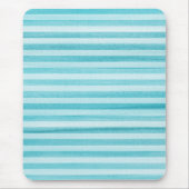 Tapis De Souris Aqua Blue Soft Stripes Motif d'aquarelle (Devant)