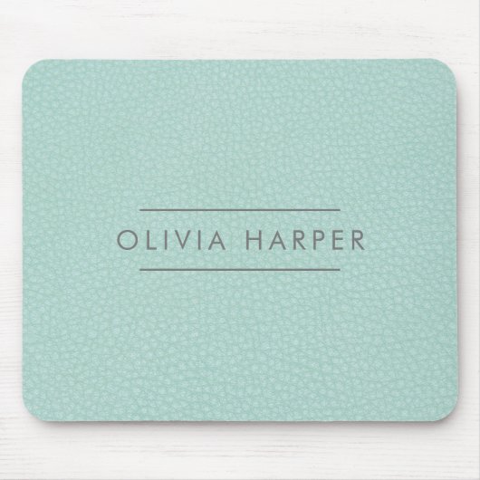 Tapis De Souris Aqua Chic | Aspect en cuir minimal (Devant)