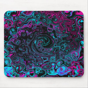 Tapis De Souris Aqua Magenta et Abstrait noir