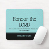 Tapis De Souris Aqua moderne Honorer Le Seigneur Custom Christian (Avec souris)