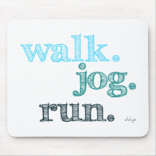 Tapis De Souris AQUA WALK JOG RUN (police SHADED)