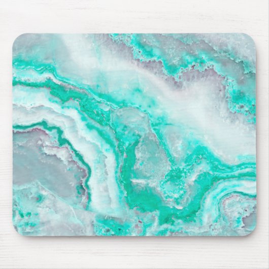 Tapis De Souris Aqua White Gemstone Agate Quartz minéral (Devant)