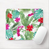 Tapis De Souris Aquarelle à impression tropicale chic (Avec souris)