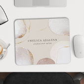 Tapis De Souris Aquarelle Abstraite brillant Luxe Elegant Or