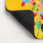 Tapis De Souris Aquarelle Abstraite colorée fleurie (Coin)