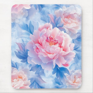 Tapis De Souris Aquarelle Abstraite florissante Peony