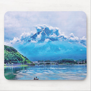 Tapis De Souris Aquarelle apaisante Art japonais