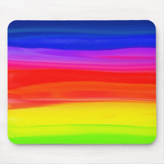 Tapis De Souris aquarelle arc-en-ciel affiche abstraite (Devant)