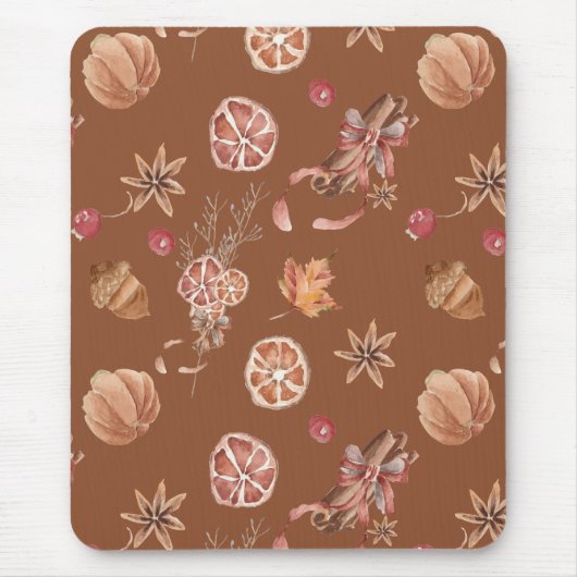 Tapis De Souris Aquarelle Automne L'Action de grâce (Devant)