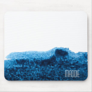 Tapis De Souris Aquarelle bleu marine foncé minimale