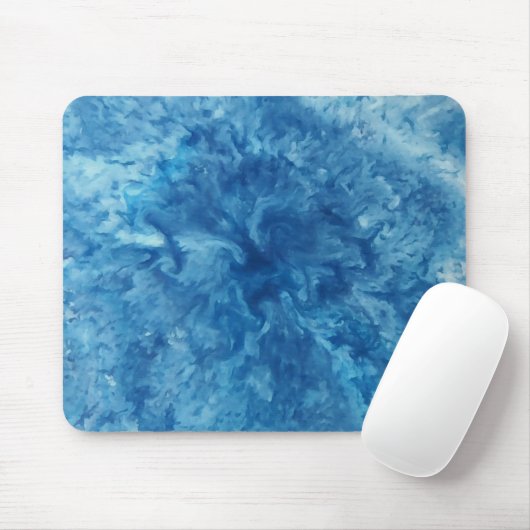 Tapis De Souris Aquarelle bleue (Avec souris)