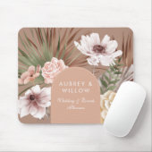 Tapis De Souris Aquarelle bohème chic moderne Boho Florals Arch (Avec souris)