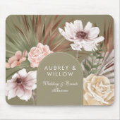 Tapis De Souris Aquarelle bohème chic moderne Boho Florals Arch (Devant)