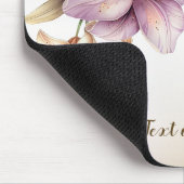 Tapis De Souris Aquarelle Boho Rose Fleurs Élégante Et Élégante (Coin)