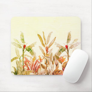 Tapis de souris aquarelle botanique tropicale