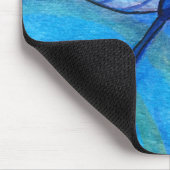 Tapis De Souris Aquarelle calme Bleue Dragonfly Pacifique (Coin)