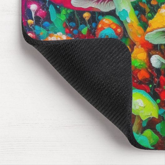 Tapis De Souris Aquarelle Champignons Abstraits (Coin)