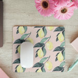 Tapis De Souris Aquarelle Citrons et Feuilles Motif jaune sans cou<br><div class="desc">Aquarelle Citrons et Feuilles Motif jaune sans couture</div>