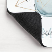 Tapis De Souris Aquarelle Conception de monogramme Abstrait (Coin)