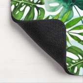 Tapis De Souris Aquarelle contemporaine Motif des Feuilles tropica (Coin)