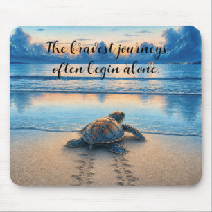 Tapis De Souris Aquarelle Crabe Côté Mer sur Plage de Sable avec C