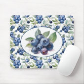 Tapis De Souris Aquarelle de bleuets mignons (Avec souris)