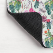 Tapis De Souris Aquarelle de bois exotique Cactus et Motif succule (Coin)