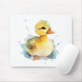 Tapis De Souris Aquarelle de canard bébé Mousepad (Avec souris)