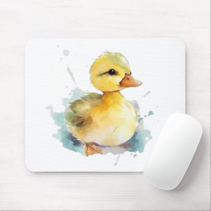 Tapis De Souris Aquarelle de canard bébé Mousepad