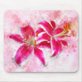 Tapis De Souris Aquarelle de fleur de Stargazer Lily - wb 03 (Devant)