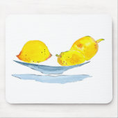 Tapis De Souris Aquarelle de fruit jaune citron (Devant)