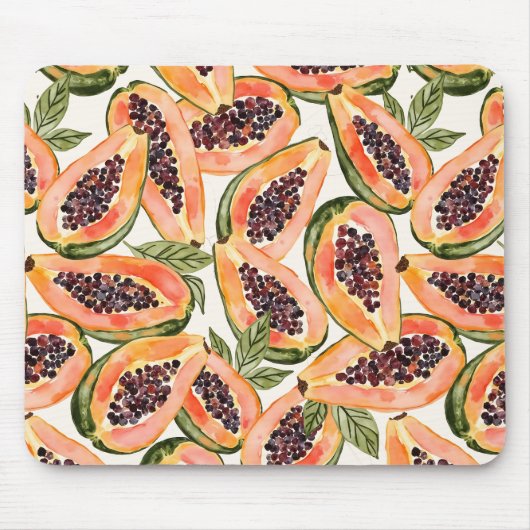 Tapis De Souris Aquarelle de fruits de papaye (Devant)