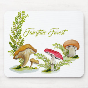 Tapis De Souris Aquarelle de la forêt de Fairytale ensemble de cha
