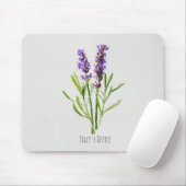 Tapis De Souris Aquarelle de lavande botanique de Jilly (Avec souris)