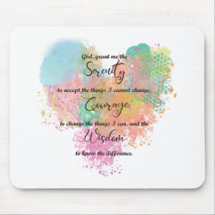 Tapis De Souris Aquarelle de prière de sérénité