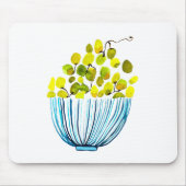 Tapis De Souris Aquarelle de raisins fruits mignons (Devant)