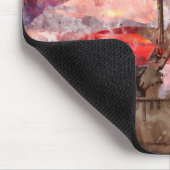 Tapis De Souris Aquarelle de silhouette de valet avec drapeau amér (Coin)